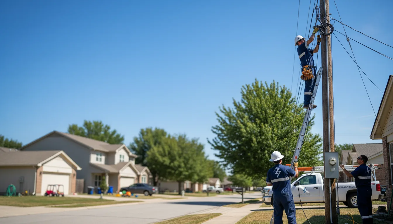 Residential electrician providing installation services in Allen, TX